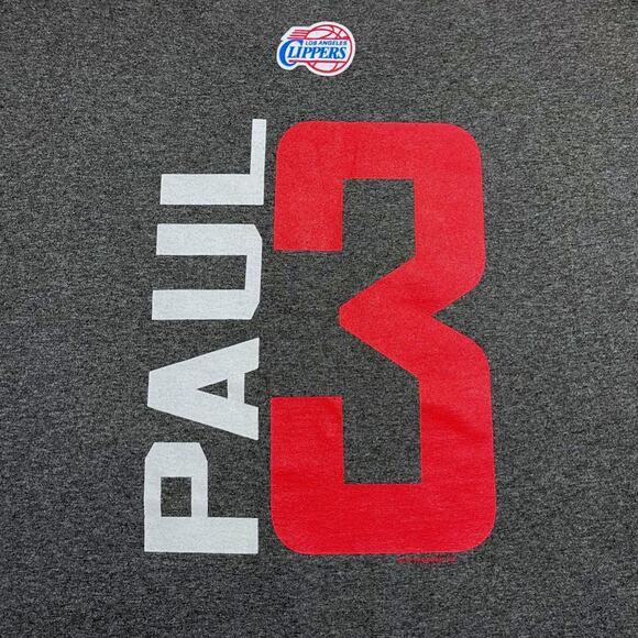 Majestic LA Clippers Chris Paul #3 Dark Gray SS Graphic Tee Mens Size S/M - Picture 8 of 8
